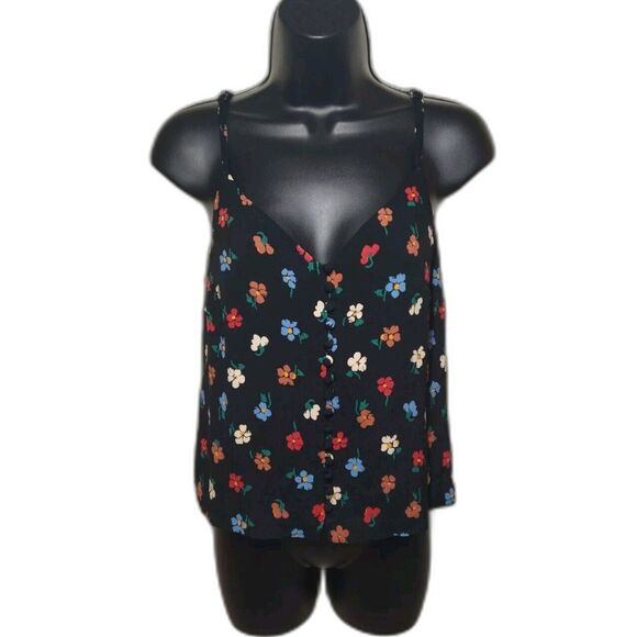 Madewell 100% Viscose Floral Tank Blouse Size 4 - Picture 1 of 12